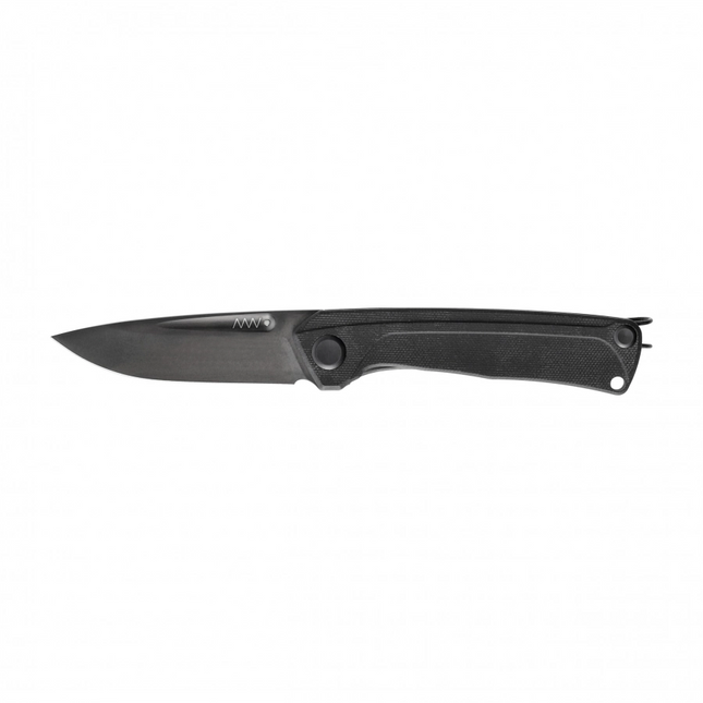 ANV Knives Z200 Folding Knife (Sleipner, DLC Black, Black G10)