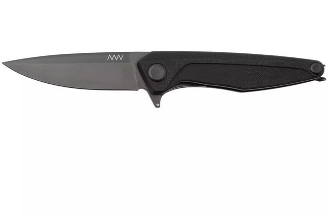 ANV Knives Z300 Folding Knife (Sleipner, DLC Black, Black G10)