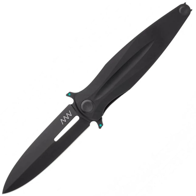 ANV Knives Z400 Folding Knife (DLC Black, Duralumin Handle)