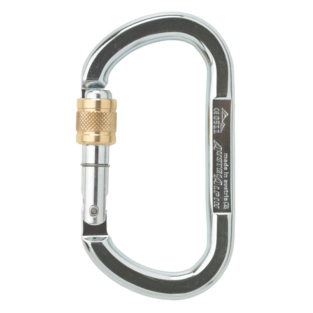 AustriAlpin ASYMM OVAL XL Screwlock Steel Carabiner