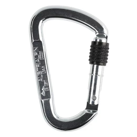 AustriAlpin D ASYMM Screwlock Steel Carabiner