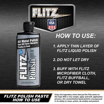 Flitz Multi-Purpose Liquid Metal Polish (3.04oz)