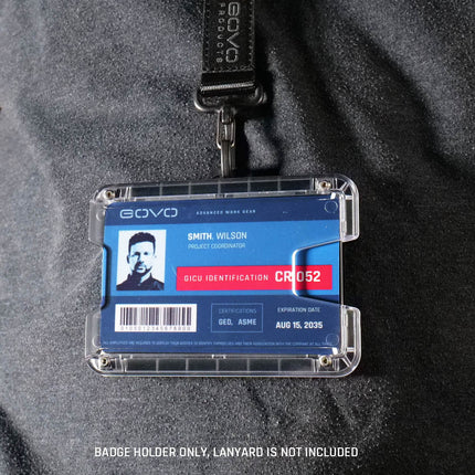 GOVO T6X Titanium Badge Holder & Wallet (Horizontal Clip)