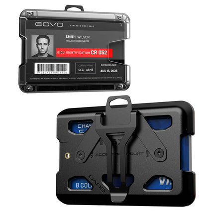 GOVO T6X Titanium Badge Holder & Wallet (Horizontal Clip)