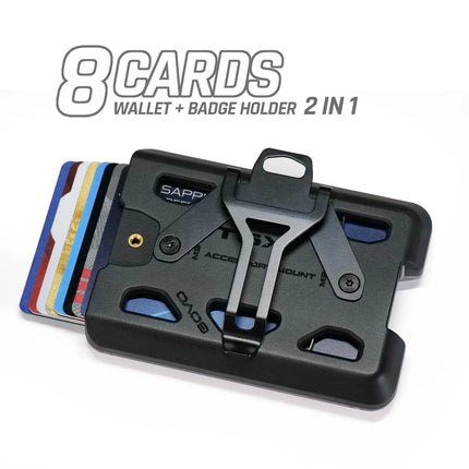GOVO T6X Titanium Badge Holder & Wallet (Horizontal Clip)