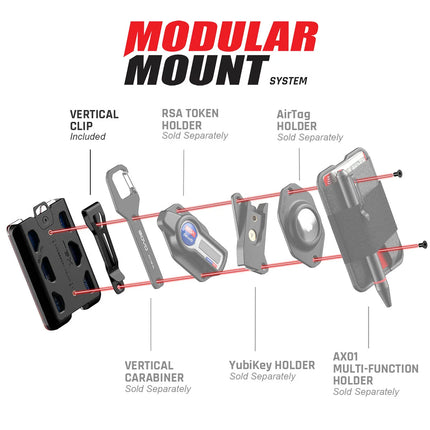GOVO T6X Titanium Badge Holder (Vertical Clip)