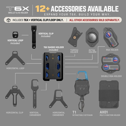 GOVO T6X Titanium Badge Holder (Vertical Clip)
