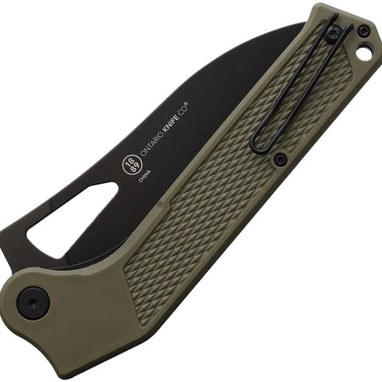 Ontario Knife Company Camp Plus EDC Liner Lock Folding Knife - Green