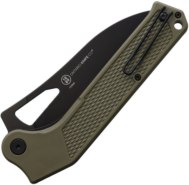Ontario Knife Company Camp Plus EDC Liner Lock Folding Knife - Green