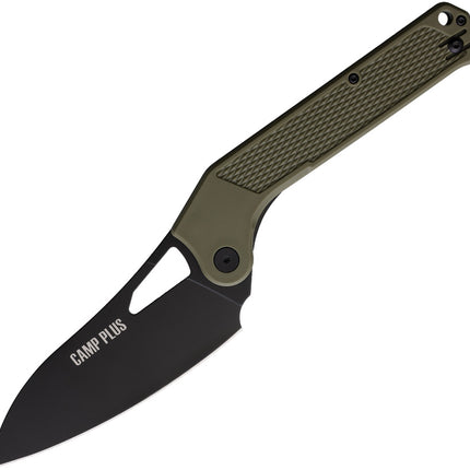 Ontario Knife Company Camp Plus EDC Liner Lock Folding Knife - Green