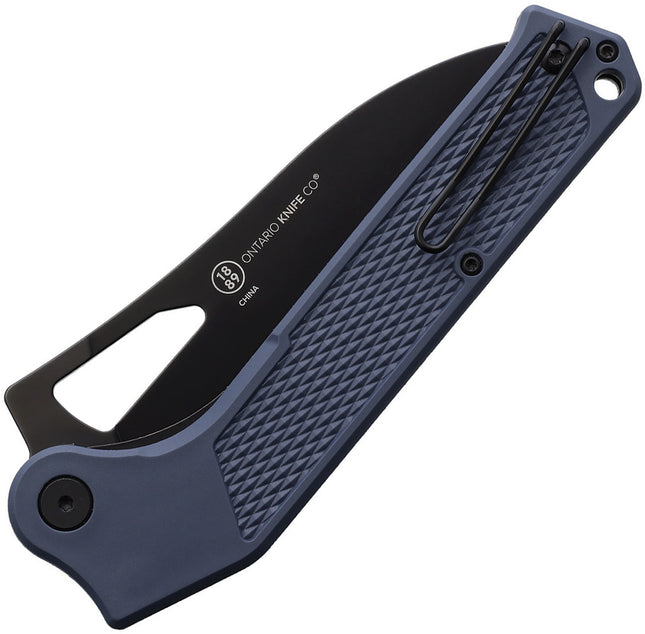 Ontario Knife Company Camp Plus EDC Liner Lock Folding Knife - Midnight Grey