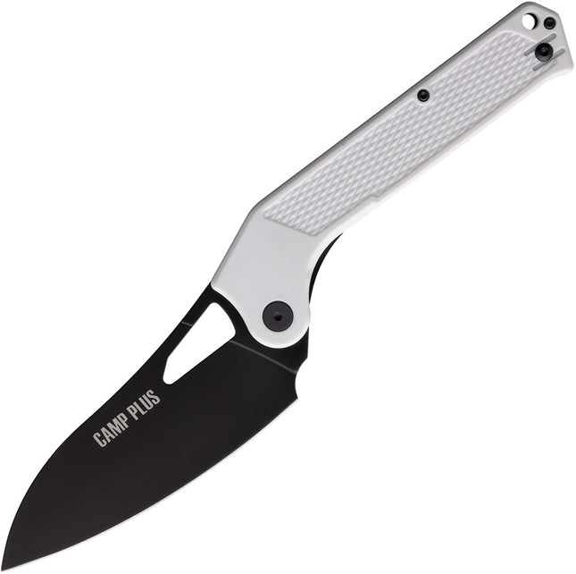 Ontario Knife Company Camp Plus EDC Liner Lock Folding Knife - White