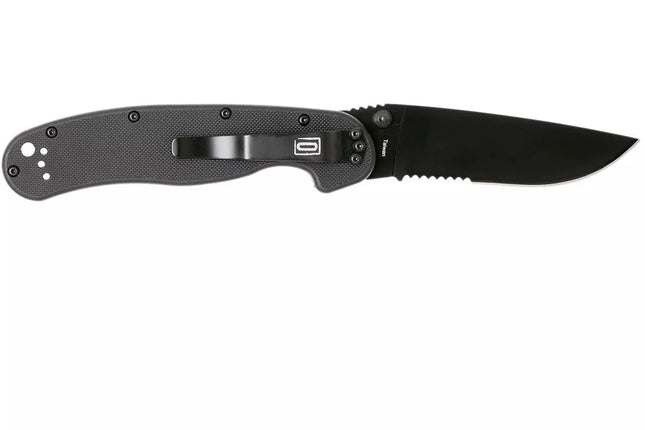 Ontario Knife Company RAT-1 Serrated Folding Knife - Black