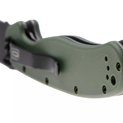 Ontario Knife Company RAT-1  Serrated Folding Knife - Green - Black Blade