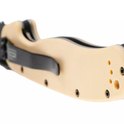 Ontario Knife Company RAT-1 Serrated Folding Knife - Tan - Black Blade