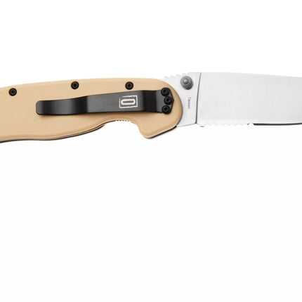 Ontario Knife Company RAT-1 Satin Partially Serrated Folding Knife