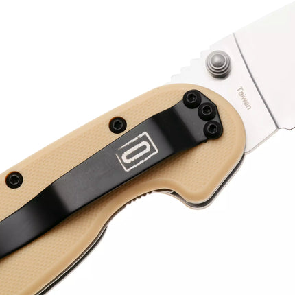 Ontario Knife Company RAT-1 Satin Partially Serrated Folding Knife