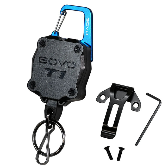 GOVO T1 Heavy-Duty Retractable Badge Reel & Keychain