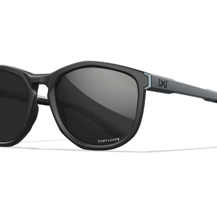 Wiley X Bravo - 1 Lens (CAPTIVATE™ Black Mirror) | Matte Black Frame + Graphite Grey Temples