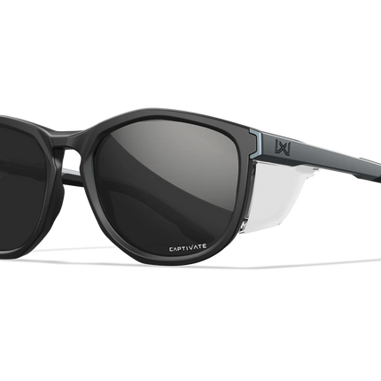 Wiley X Bravo - 1 Lens (CAPTIVATE™ Black Mirror) | Matte Black Frame + Graphite Grey Temples