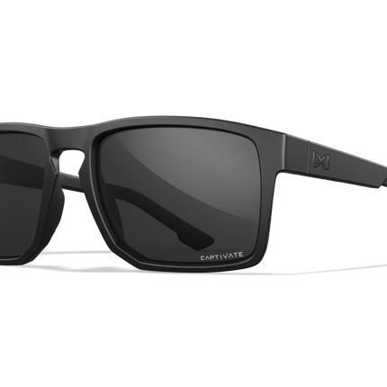 Wiley X Founder - 1 Lens (CAPTIVATE™ Grey (Non-Polarized)) | Matte Black Frame