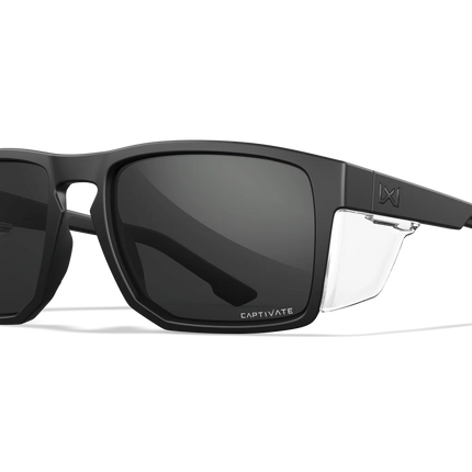 Wiley X Founder - 1 Lens (CAPTIVATE™ Grey (Non-Polarized)) | Matte Black Frame