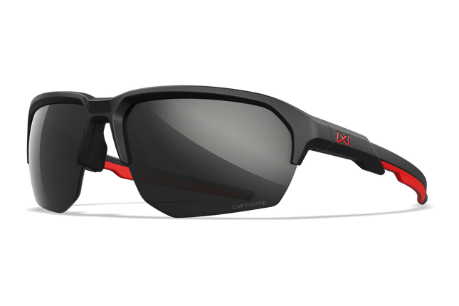 Wiley X Jakl American Sniper (Signature Series) - 3 Lens (Smoke Grey) | Matte Black + Red Frame