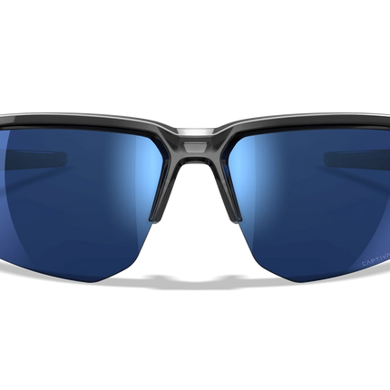 Wiley X Jakl 1 Lens (CAPTIVATE™ Polarized Blue Mirror) | Gloss Crystal Grey Frame
