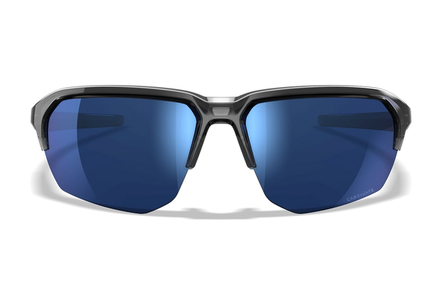 Wiley X Jakl 1 Lens (CAPTIVATE™ Polarized Blue Mirror) | Gloss Crystal Grey Frame