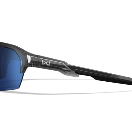 Wiley X Jakl 1 Lens (CAPTIVATE™ Polarized Blue Mirror) | Gloss Crystal Grey Frame