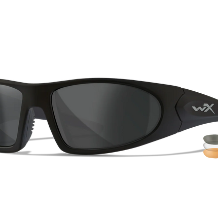 Wiley X Romer 3 - 3 Lens (Smoke Grey + Clear + Orange) | Matte Black Frame