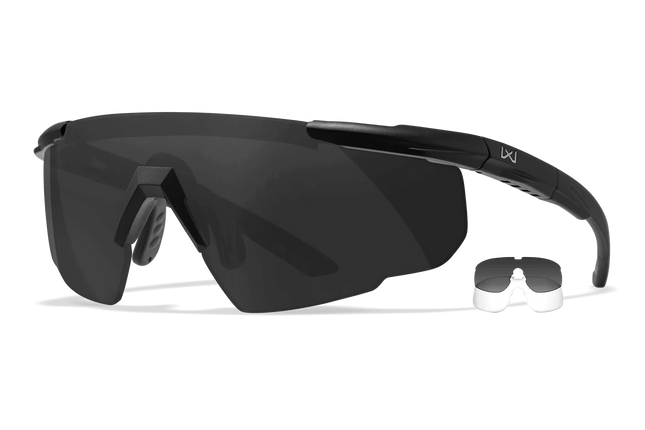 Wiley X Saber Advanced -  2 Lens (Smoke Grey + Clear) | Matte Black Frame
