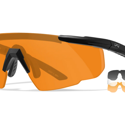 Wiley X Saber Advanced -  3 Lens (Smoke Grey + Clear + Orange) | Matte Black Frame