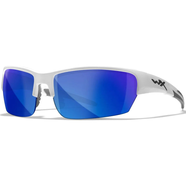 Wiley X Saint - 1 Lens (CAPTIVATE™ Polarized Blue Mirror Lenses) | Gloss White Frame
