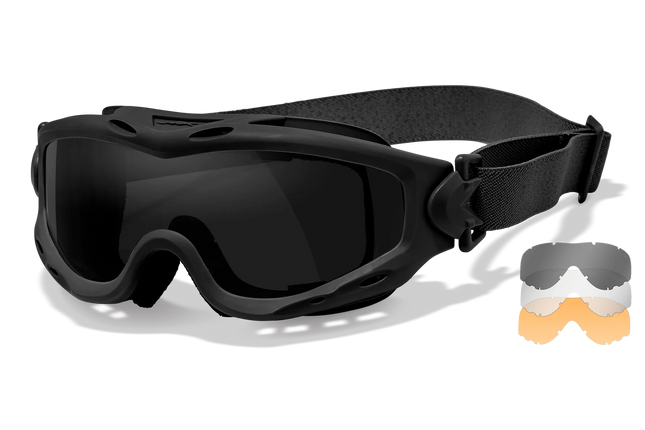Wiley X Spear -  3 Lens (Smoke Grey + Clear + Orange) | Matte Black Frame