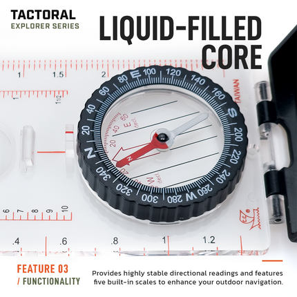 Tactoral Map Compass - Sighting Mirror Baseplate Compass