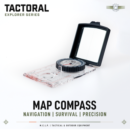 Tactoral Map Compass - Sighting Mirror Baseplate Compass