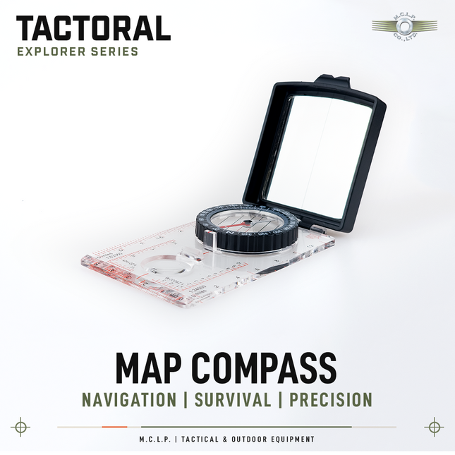 Tactoral Map Compass - Sighting Mirror Baseplate Compass