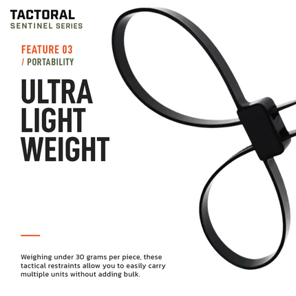 Tactoral Disposable Zip-Tie Tactical Handcuffs